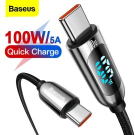Baseus 100W Display Fast Charging Data Cable USB-C Type-C to Type-C 2M