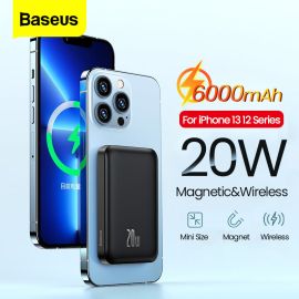 Baseus Power Bank PPCX020001 6000mAh Magnetic Wireless Charging 20W Type-c to Type-c Cable Black