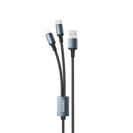 DUDAO TGL2 6A 2-in-1 Charging Cable Type c Lightning USB Cable