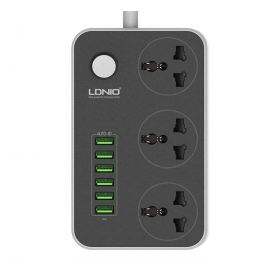 LDNIO SC3604 6 USB Port 3.4A Max 2500W 10A 2M Extension 3 Power Socket Price in Pakistan