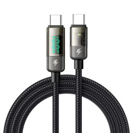 Mcdodo CA-3611 Type-C to Type-C Transparent Digital Display Data Cable 100W Charging Cable (Auto Power)